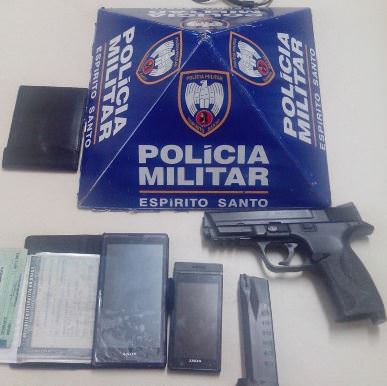 Armas calibre 380 apreendidas pela PM