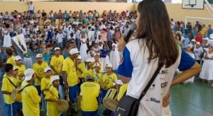 Dez bandas de congo mirim tocam neste sábado. Foto: divulgação.