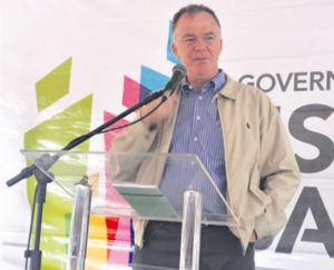 Casagrande durante inauguração de uma obra no município de Alfredo Chaves onde concedeu a entrevista ao Tempo Novo. Foto: Conceição Nascimento