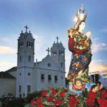 Tradição. A festa da padroeira reúne anualmente milhares de fiéis na Sede. Foto: Edson Reis