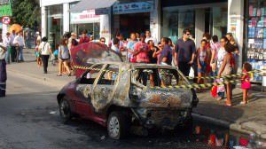 Casos de incêndios em veículos são comuns como este na rodovia Norte Sul / Laranjeiras em 2013. Foto: Bruno Lyra