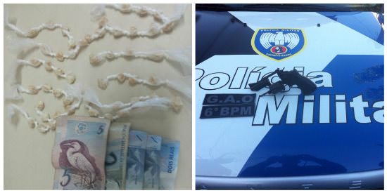Drogas e armas apreendidas na Serra. Foto Divulgação.