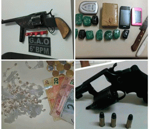 O material apreendido foi encaminhado para o plantão policial do município. Foto: Divulgação PM-ES