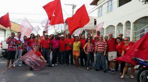 Grupo reunido pouco antes de partir para o processo em Vitória. Foto: Divulgação