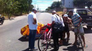 Atropelamento ocorrido em janeiro... Perigo constante para motoristas, ciclistas e pedestres no trecho. Foto: Divulgação