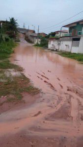 Em Capuba, algumas ruas já estão alagadas. Foto: Divulgação leitor 20/01/16