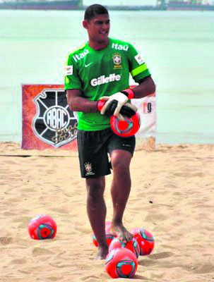 O goleiro Mão representa a Serra na competição. Foto: Divulgação