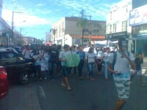 O grupo ocupou uma das pistas da Abdo Saad. Foto: Divulgação / Claudiney Rocha