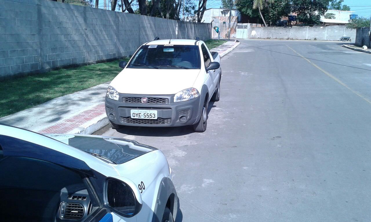 O carro que foi achado após ser roubado em Laranjeiras. Foto: Divulgação