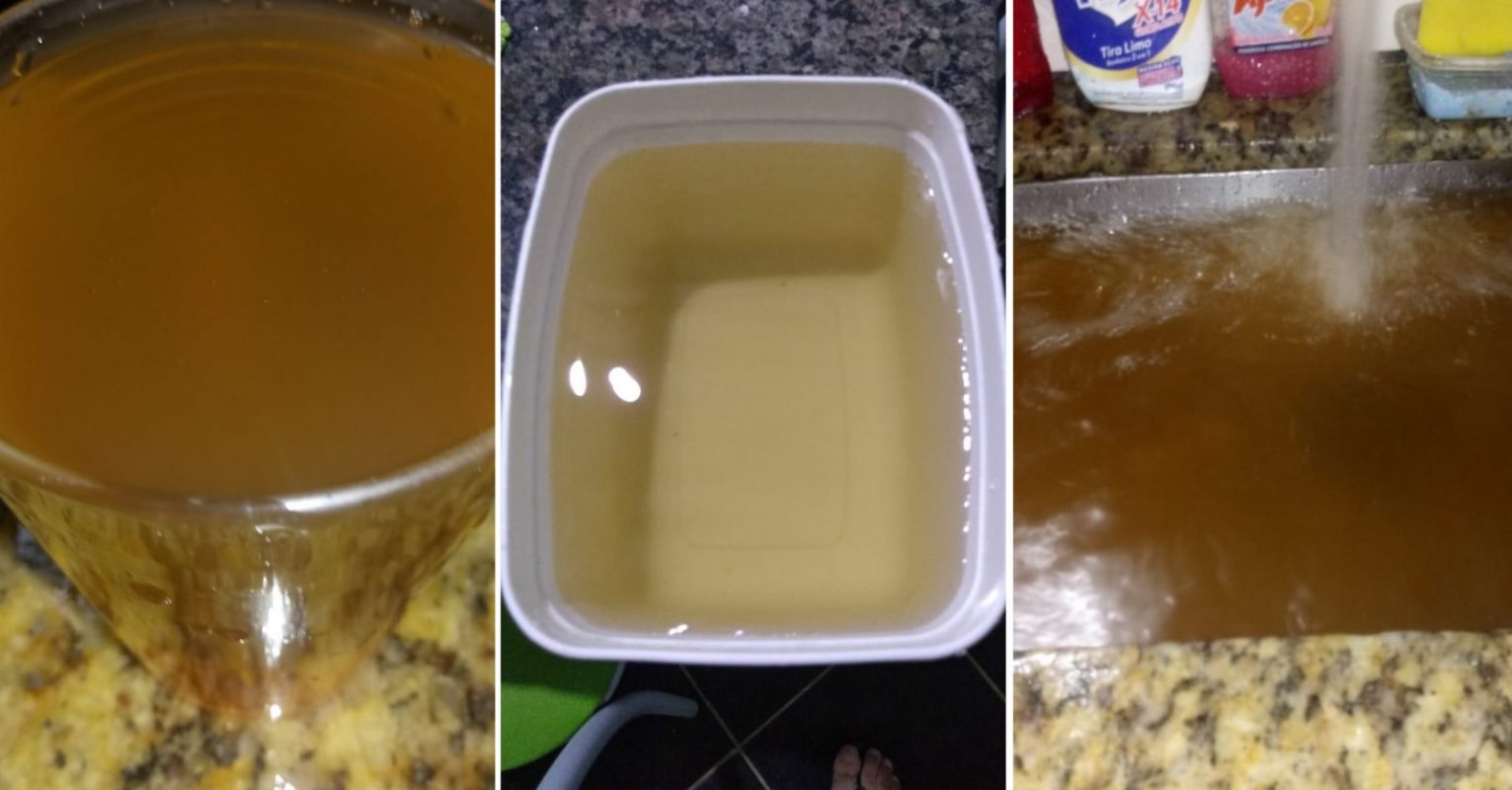 água suja em serra sede